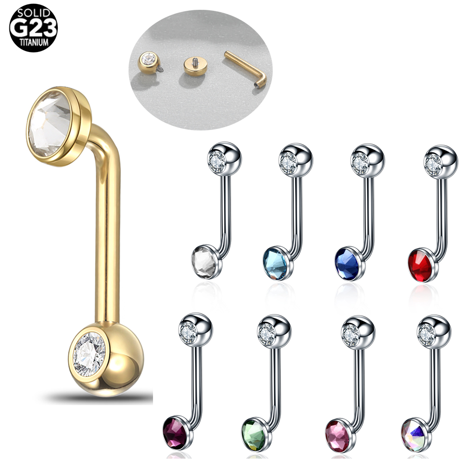 Christina Jewelry & Watches Marguerite Ørestik Forgyldt Sølv - 1PC Implant Grade Titanium Christina Piercing