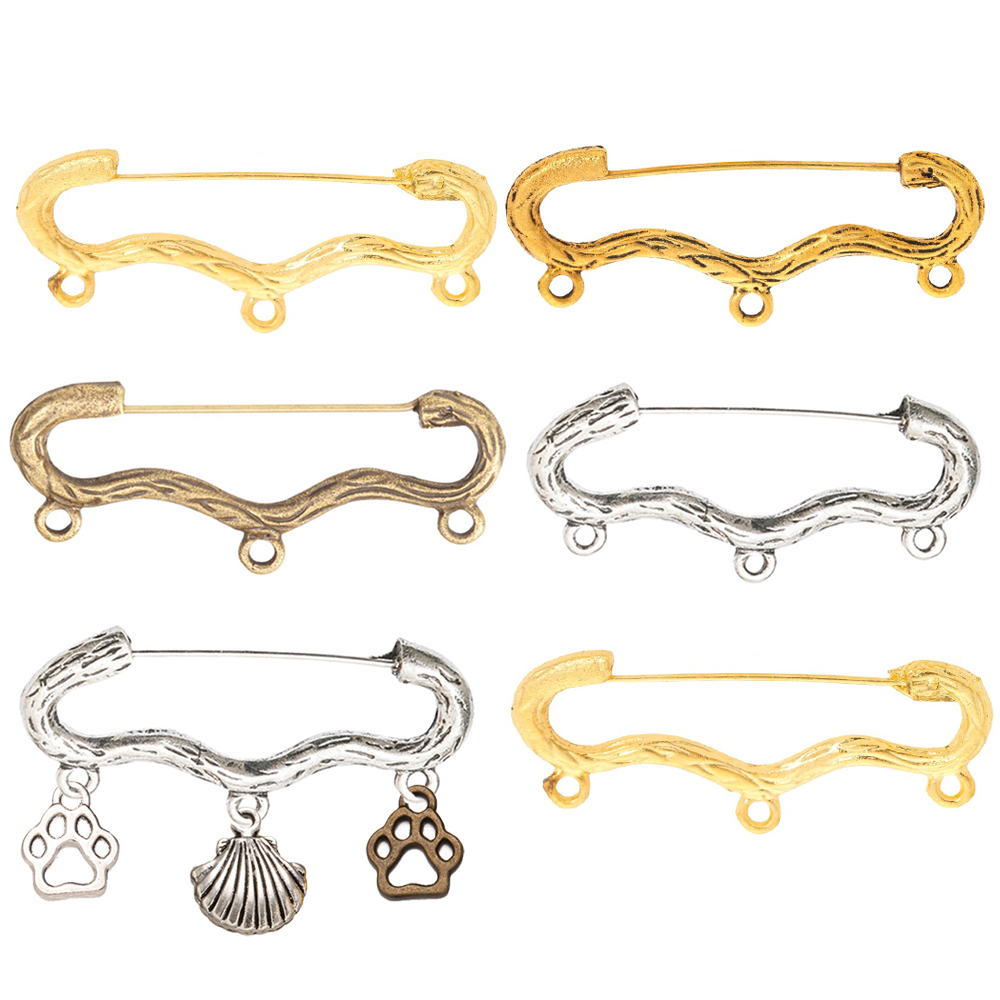 Vintage Brooch Pin - 10pcs/LoT Vintage Wave Shape Brooches 3
