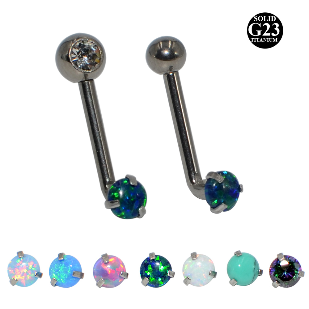 Christina Jewelry & Watches Marguerite Ørestik Forgyldt Sølv - 1PC Titanium Christina Vertical Hood Piercings