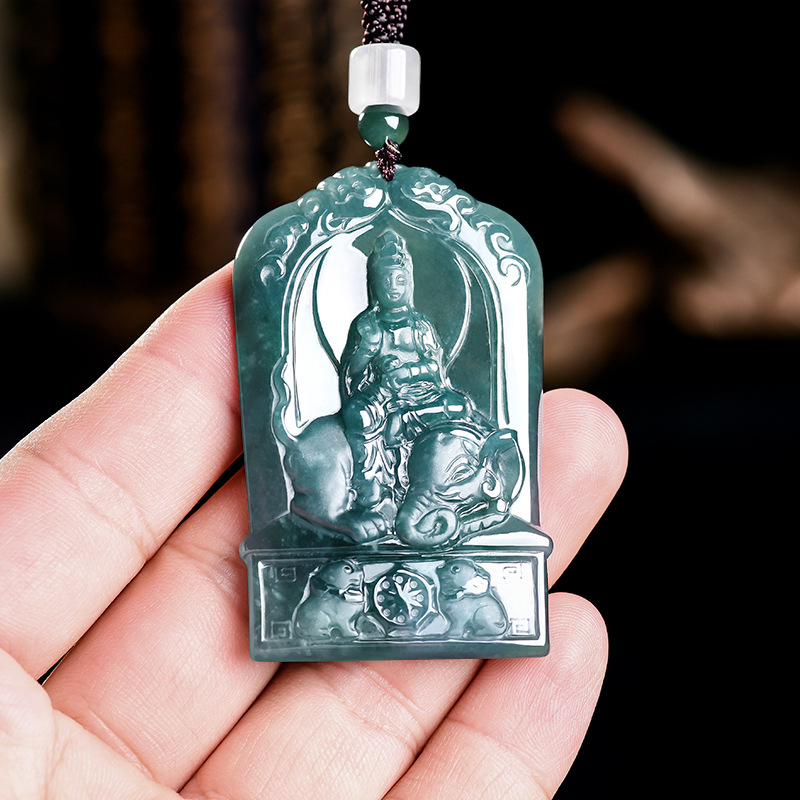Jewelry & Watches Sp Z Oo Opinie - Natural Burmese Jadeite Guanyin Pendant Necklace