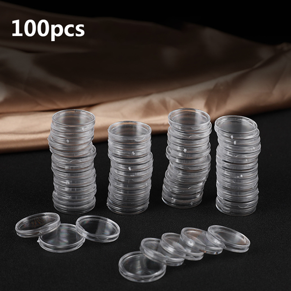 Collectors Coins Jewelry & Watches Of Smithtown Photos - 100pcs Transparent Plastic Small Round Storage