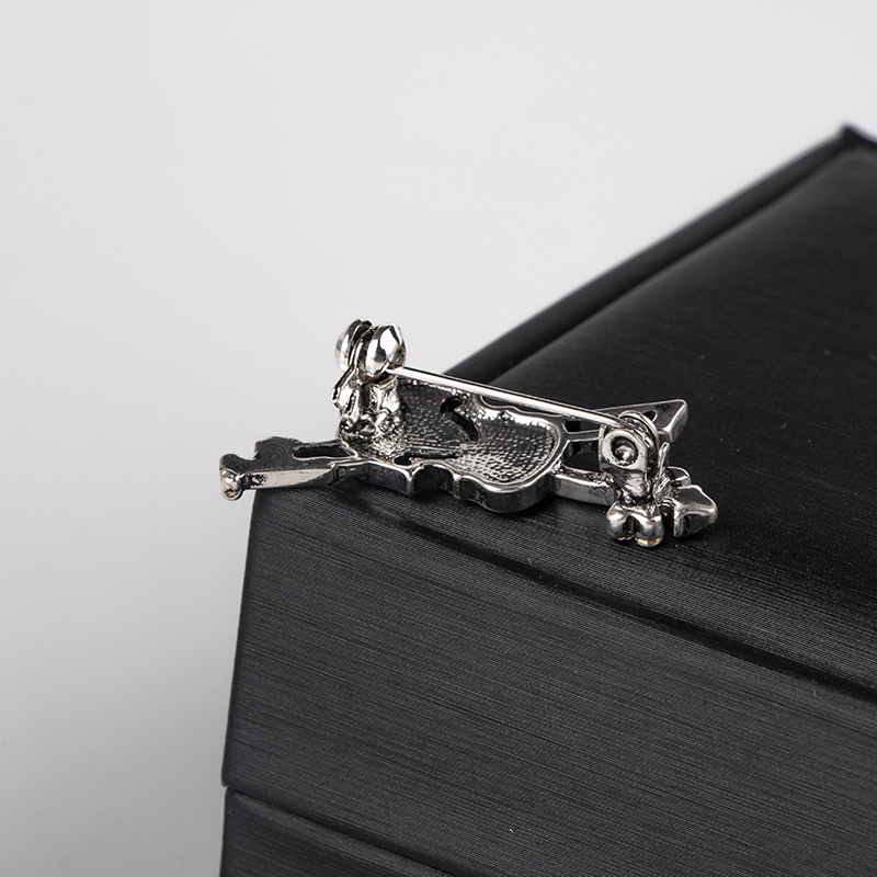 Crystal Violin Brooch Jewelry  - Vintage Brooch Pin 评论和价格