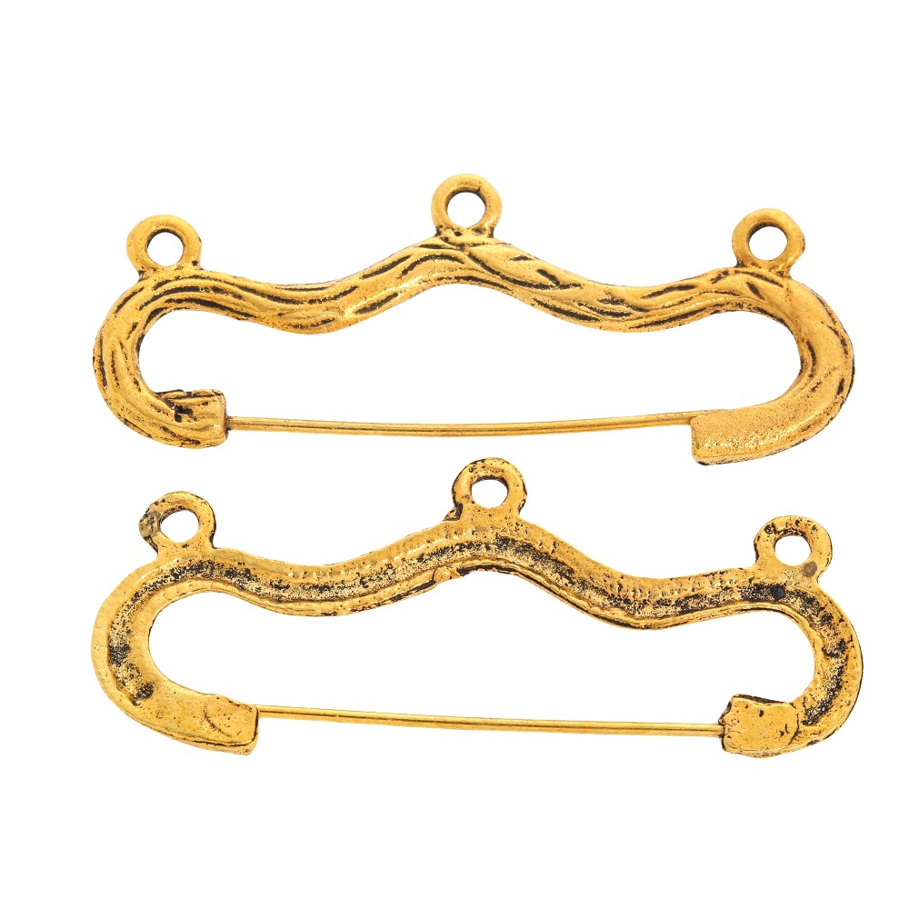 10pcs/LoT Vintage Wave Shape B - Vintage Brooch Pin 评论和价格