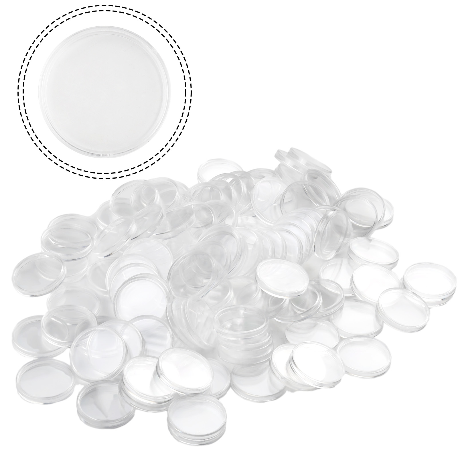 100 Clear Plastic Coin Capsule - Collectors Coins Jewelry & Watches Of Smithtown Photos 评论和价格