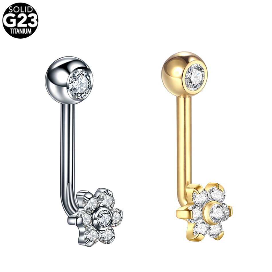 1pc 14G Titanium Flower Christ - Christina Jewelry & Watches Marguerite Ørestik Forgyldt Sølv 评论和价格