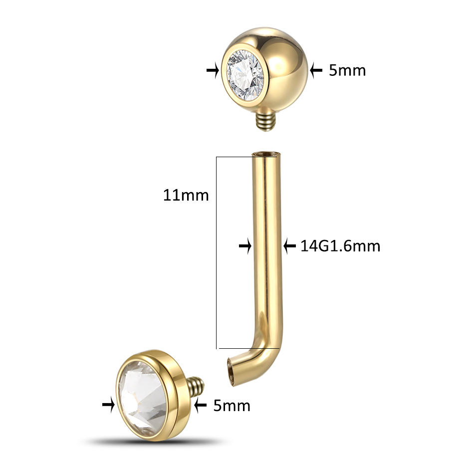 1PC  Implant Grade Titanium Ch - Christina Jewelry & Watches Marguerite Ørestik Forgyldt Sølv 评论和价格