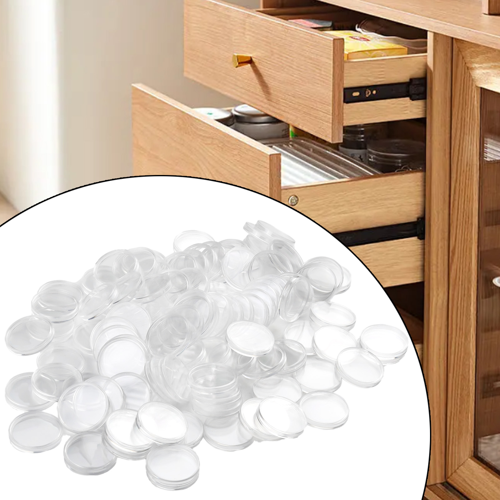 100Pcs Transparent Plastic Rou - Collectors Coins Jewelry & Watches Of Smithtown Photos 评论和价格