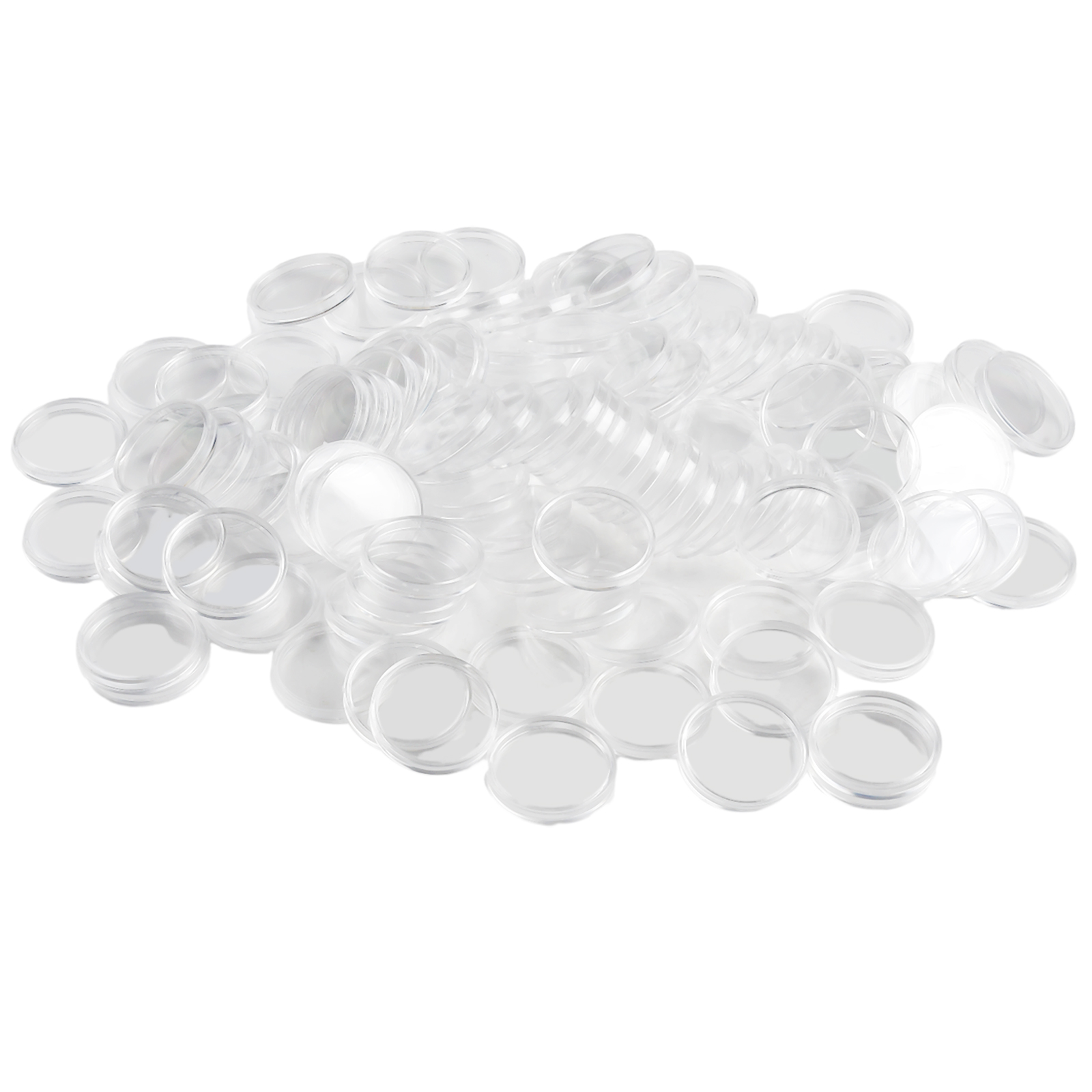 100Pcs Transparent Plastic Rou - Collectors Coins Jewelry & Watches Of Smithtown Photos 评论和价格