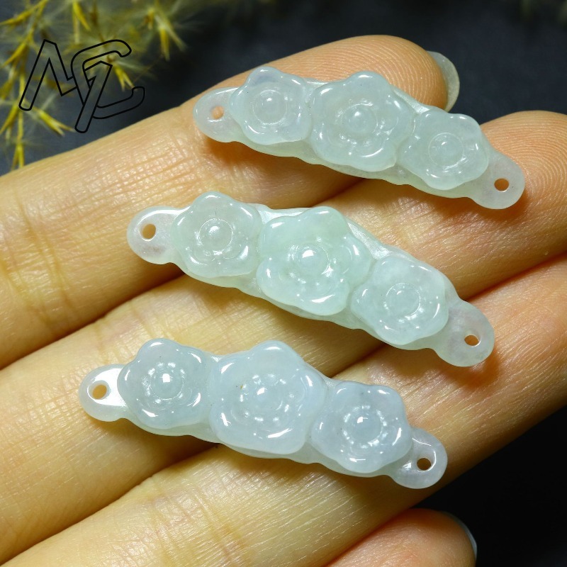 1pc Natural Jadeite Emerald Fl - Luxury Gifts Jewelry & Watches Namfleg Mostar 评论和价格