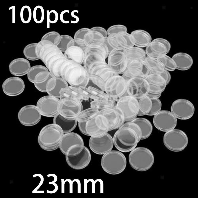 100 Pieces 23mm Clear Round Pl - Collectors Coins Jewelry & Watches Of Smithtown Photos 评论和价格
