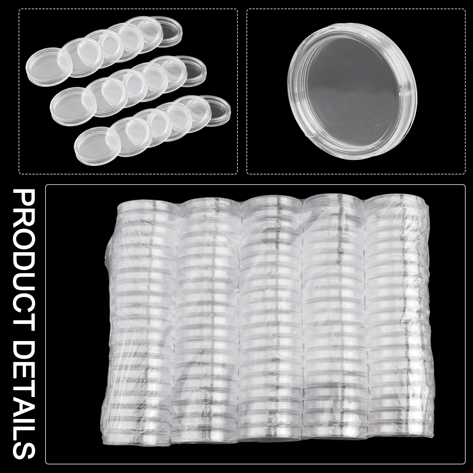 100 Pieces 23mm Clear Round Pl - Collectors Coins Jewelry & Watches Of Smithtown Photos 评论和价格
