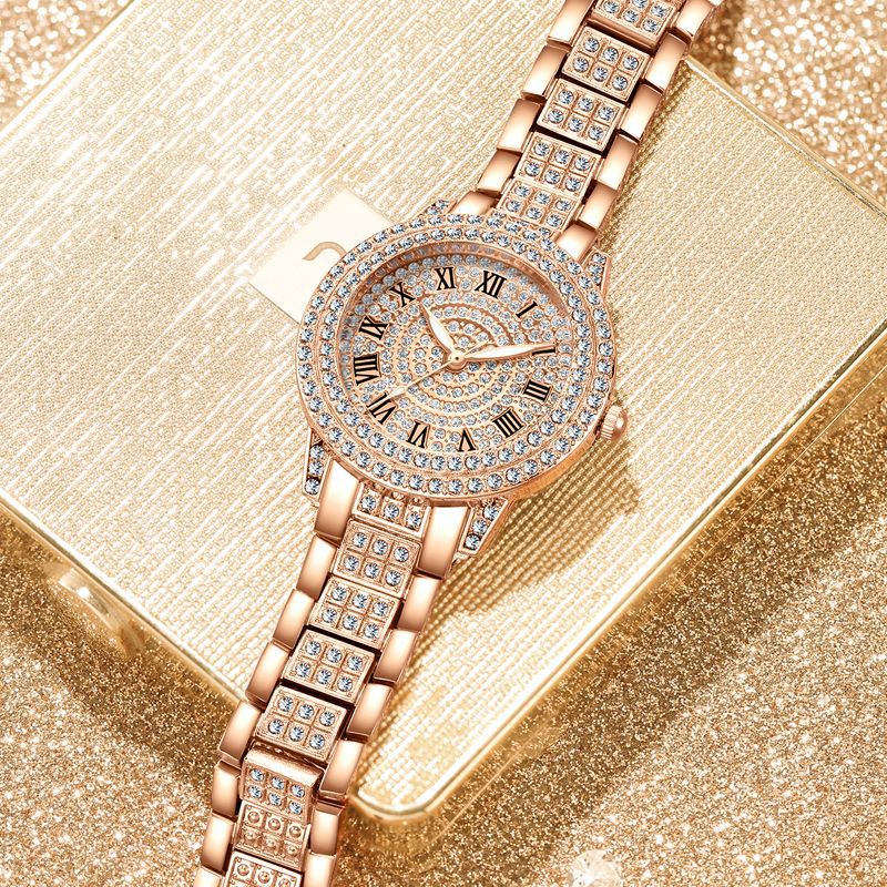 Diamond Roman Pattern Women Qu - Jewelry Watches For Kids 评论和价格