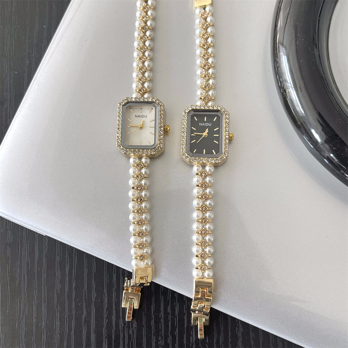 Pearl Strap Diamond Women Watc - Jewelry Watches For Kids 评论和价格