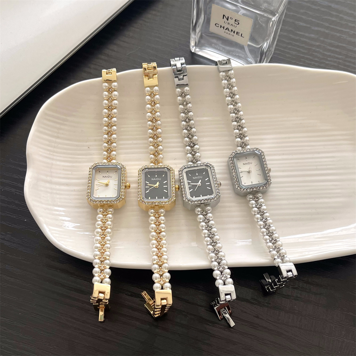 Pearl Strap Diamond Women Watc - Jewelry Watches For Kids 评论和价格