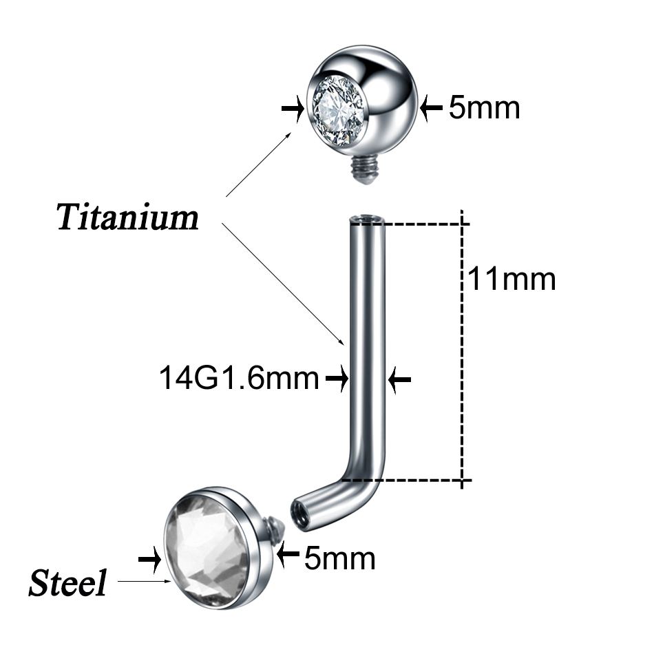 1PC G23 Titanium Crystal Chris - Christina Jewelry & Watches Marguerite Ørestik Forgyldt Sølv 评论和价格