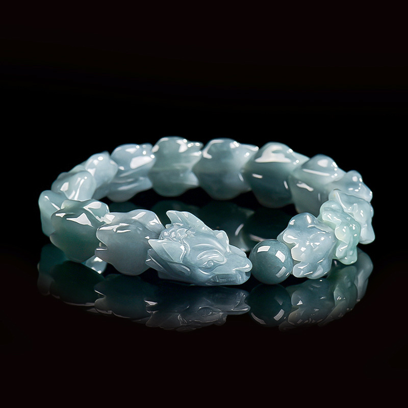 Blue Burmese Jadeite Dragon Br - Jewelry & Watches Sp Z Oo Opinie 评论和价格