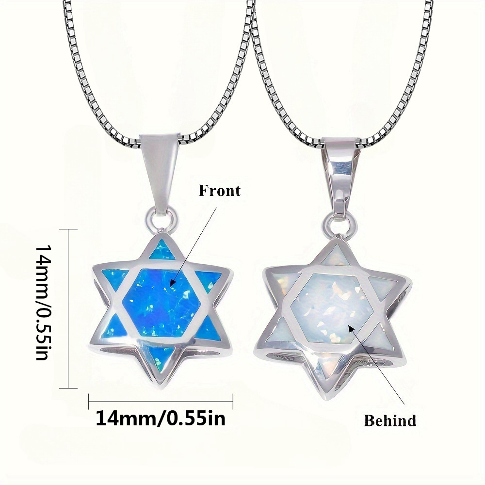 Star of David Opal Pendant Nec - Jewelry & Watches Sp Z Oo Opinie 评论和价格