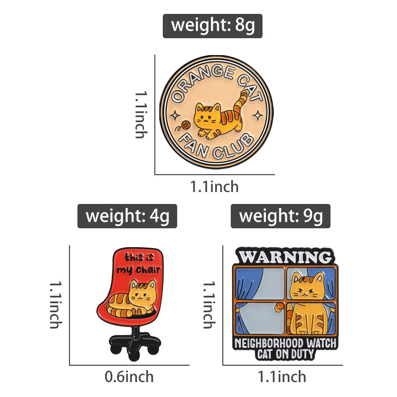 Orange Cat Fan Club Enamel Pin - Jewelry Watches For Kids 评论和价格